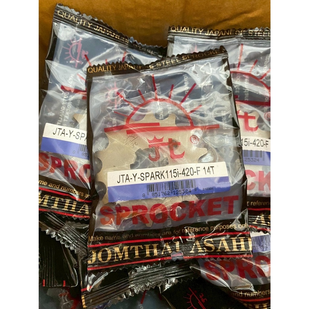 สเตอร์หน้า JOMTHAI ASAHI สำหรับ SPARK115i สปาร์ค115i  420 14 ฟัน พระอาทิตย์แท้ มอเตอร์ไซค์