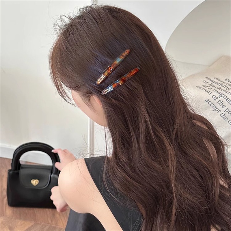 COD❤️กิ๊บติดผมอะคริลิคเรียบง่ายสไตล์เกาหลีคลิปด้านข้างหน้าม้าแฟชั่นเครื่องประดับผมผู้หญิง-a.one - รูปที่ 5