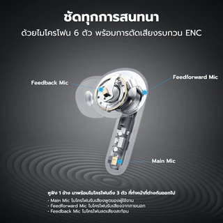 iSUPER EVOBUDS 3 หูฟังบลูทูธ 5.4 หูฟังไร้สาย InEar ANC Game Mode ใช้คู่GameLink ให้โทนเสียงเบสที่หนัก -1Y
