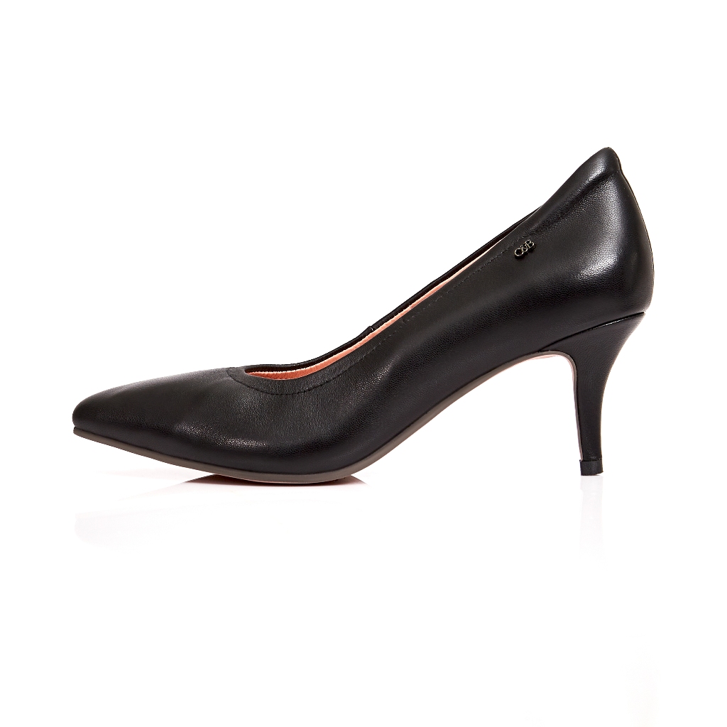 O&B รองเท้าส้นสูงหนังแกะ รุ่น DIANA HEELS 2.75 INC IN DAILY BLACK-11278CS00017F_C5BKXX