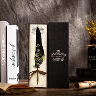 0.5MM ชุดปากกาขนนกและปากกาจุ่มสไตล์ยูโกสลาเวีย วัสดุโลหะพกพา…