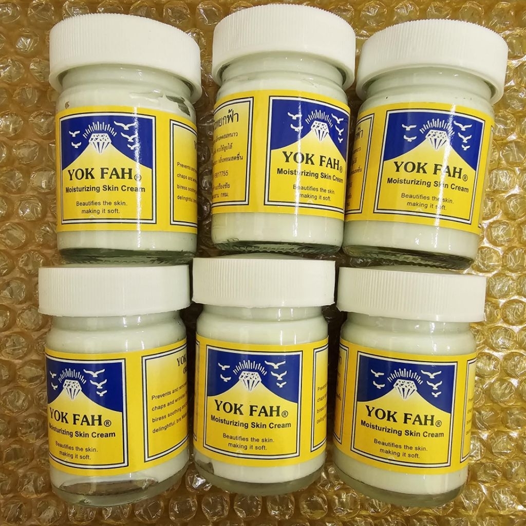 1 กระปุก สุดคุ้ม ครีมภูเขา ตราหยกฟ้า บำรุงผิว yok fah snow moisturizing cream 50g vanishing ครีมสโนว์ เฮสลีนโบราณ