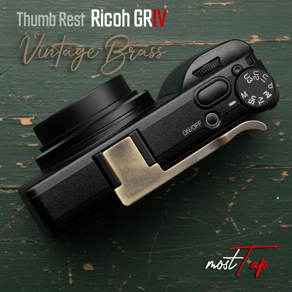 Thumb Grip Ricoh GRIV GR4 HDF Vintage Brass ทองเหลืองรมดำ ที่พักนิ้ว จาก MostTap