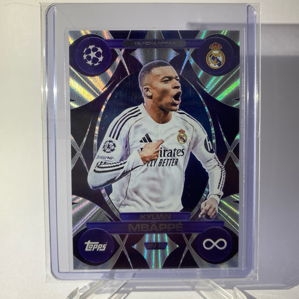 การ์ดนักฟุตบอล KYLIAN MBAPPE, REAL MADRID ,INFINITY, TOPPS MATCH ATTAX