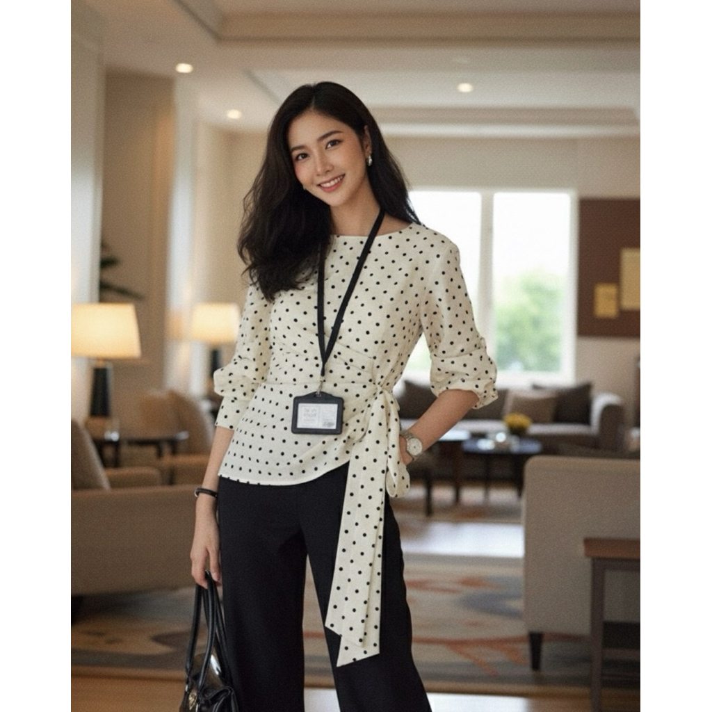 #BJpolkadotblouse251023 เสื้อลายจุด