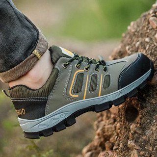 รองเท้าหัวเหล็กสำหรับคนงานอุตสาหกรรม ป้องกันการกระแทกและการเ…