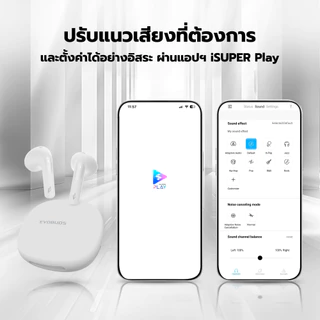 iSUPER EVOBUDS Air 3 หูฟังบลูทูธ หูฟังไร้สาย หูฟัง Earbuds ANC ไมค์ชัดทุกการสนทนา -1Y
