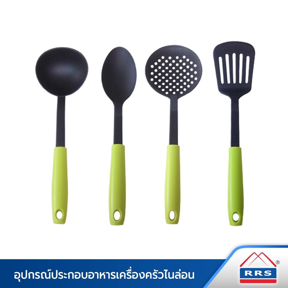 RRS ทัพพี/ตะหลิวกรอง/กระบวย/กระบวยกรอง/ไนล่อน ด้ามเขียว (1 ชิ้น) - เครื่องครัว