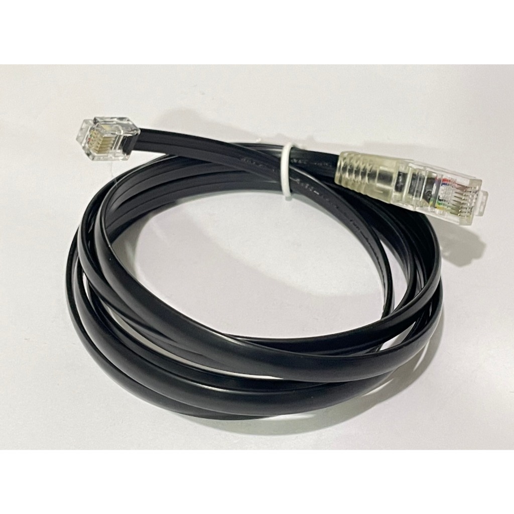 สายสัญญาณ เครื่อรูดบัตร เคเบิ้ล 6P6C RJ12 6 Pin ถึง RJ45 8P6C 8 Pin Lan Modular Cable