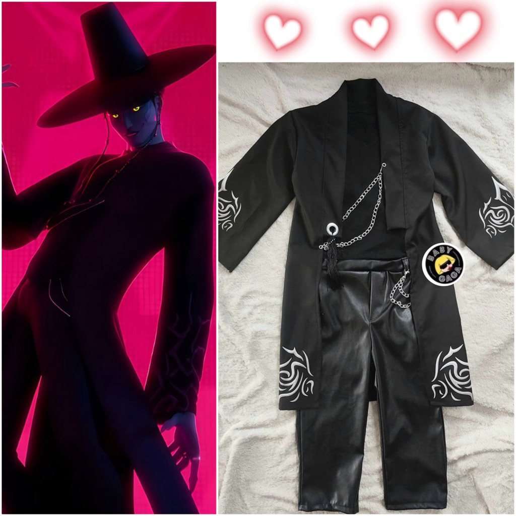 BABYGAGA🖤 Kpop Jinu Demon Hunters Saja Boys ชุดคอสเพลย์ Cosplay Outfit Dance Outift ชุดเต้น ชุดโคฟ ช