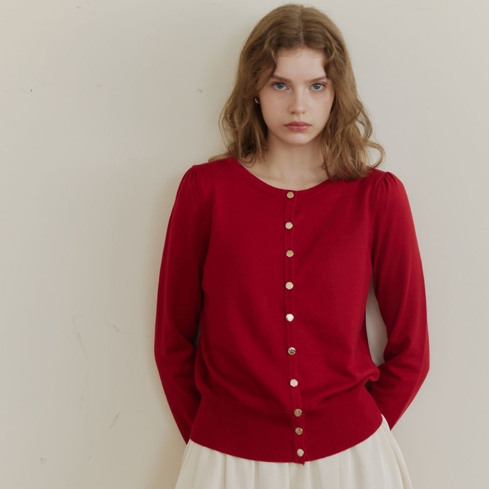 MAVE LIMITED COLOR เสื้อรุ่น Melt cardigan สี RED