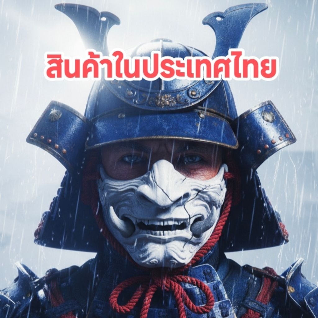 หน้ากากซามูไร เวอร์ชั่น 1 ( เขี้ยวด้านล่าง ) เนื้อพลาสติก เนื้อหนา ทนทาน น้ำหนักเบา ราคาเพียง 299 บาท สุดคุ้มครับ