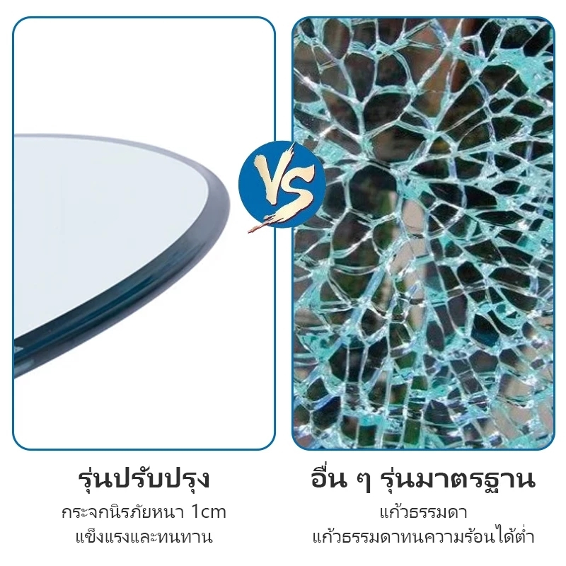 ⭐รับประกัน⭐โต๊ะกระจกแก้วหมุนโต๊ะอาหาร โต๊ะจีนโต๊ะทานข้าวจานหมุน กระจกหมุนโต๊ะจีน โต๊ะกระจกใส โต๊ะกลมโต๊ะ y - รูปที่ 3