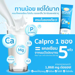 Infolife อินโฟว์ไลฟไฟเบอร์อิมมูพลัส+ไฟเบอร์แอลไลซีน+โพรไบโอติกส์+แคลเซียมใส สำหรับเด็กส่งฟรี