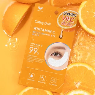 Cathy Doll ไวท์ทามินซีไบรท์เทนนิ่งอายมาสก์ 1คู่ เคที่ดอลล์ (มาส์ก มาส์กตา)