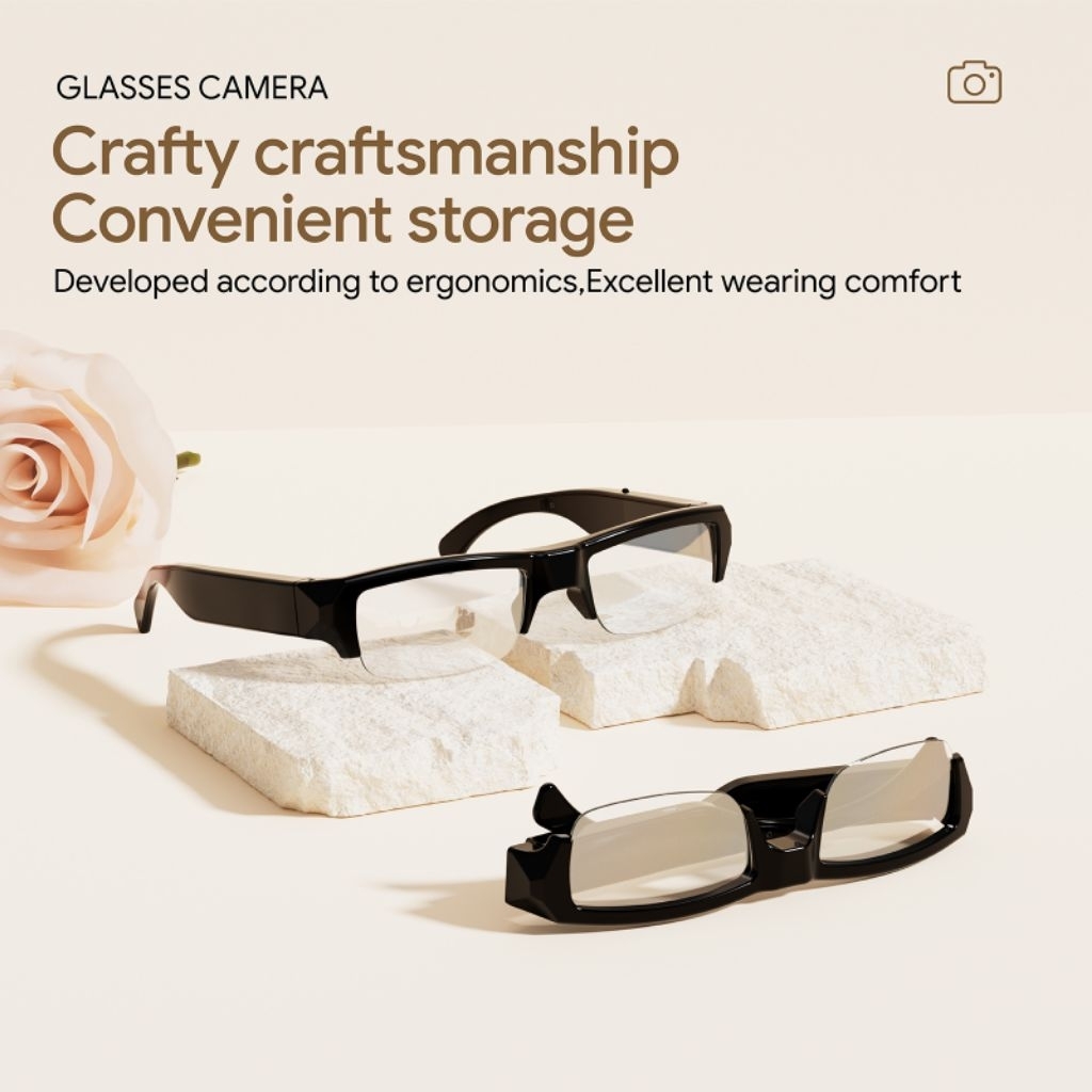 กล้องบันทึกVDO กล้องวงจรปิดแว่นตา กล้องจิ๋ว glasses camera FHD 1080P - รูปที่ 4
