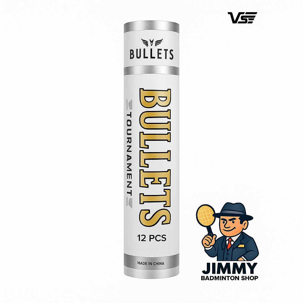 BULLETS ขาว ลูกแบดมินตัน รุ่น TOURNAMENT คุ้มค่า ใช้ดี