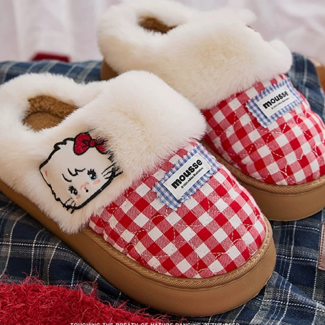 (พรี) 🧸✨ รองเท้าสุดอบอุ่น Gukoo x Mikko Cozy Check แท้100%