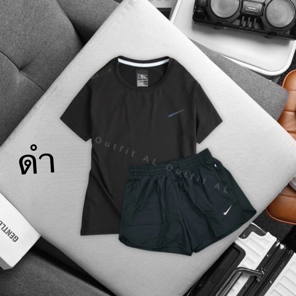 ชุดกีฬากางเกงวิ่งขาสั้น 2ชั้น ออกกำลังกายผู้หญิง SS49 - รูปที่ 7