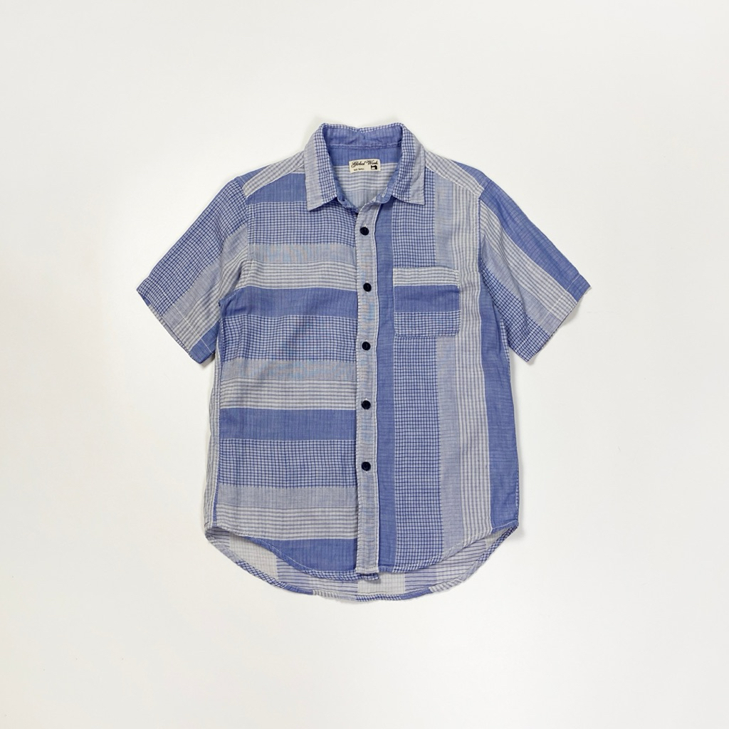 Global Work ── patchwork style , blue