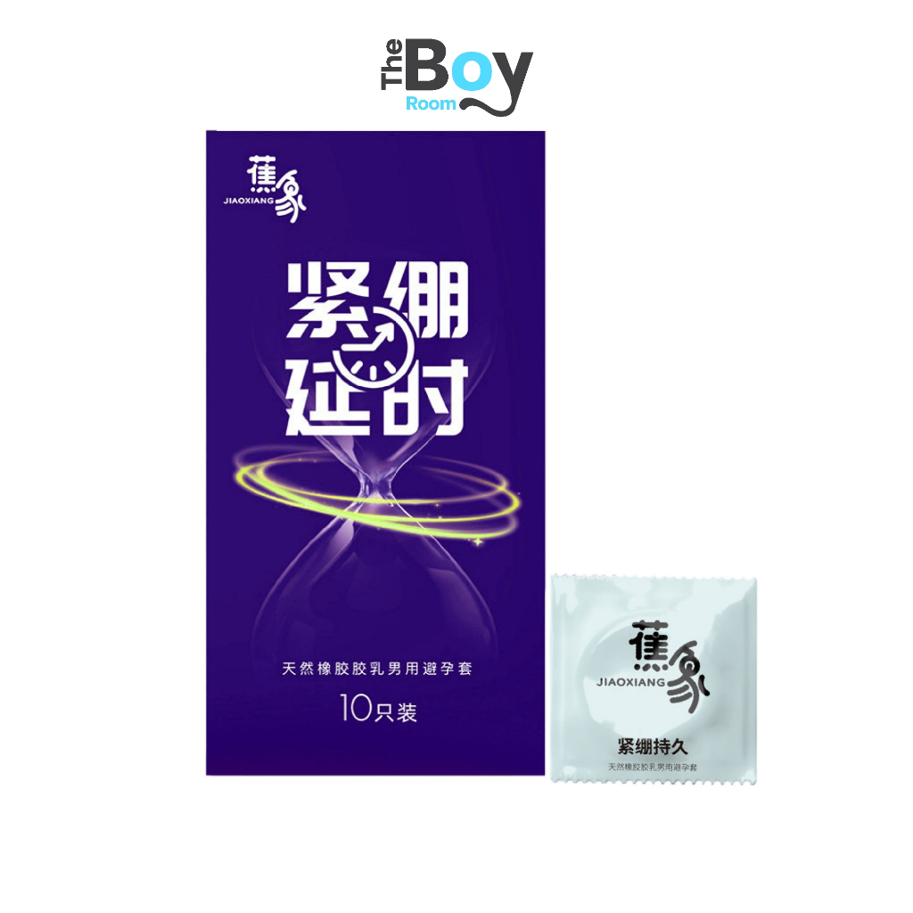 JIAOXIANG ถุงยางอนามัย ชนิดเรียบ บางมากกว่า 001 20-30% การผลิตมีมาตราฐาน เพิ่มไฮยาลูรอน ไซส์ 50 มม.
