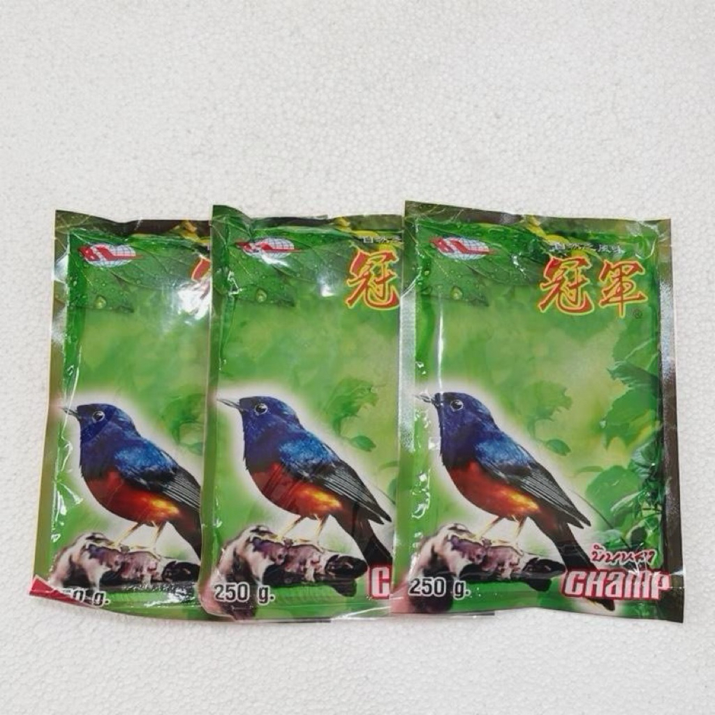 อาหารนก บินหลา แชมป์ จำนวน 3 ซอง(ซองละ 250 กรัม