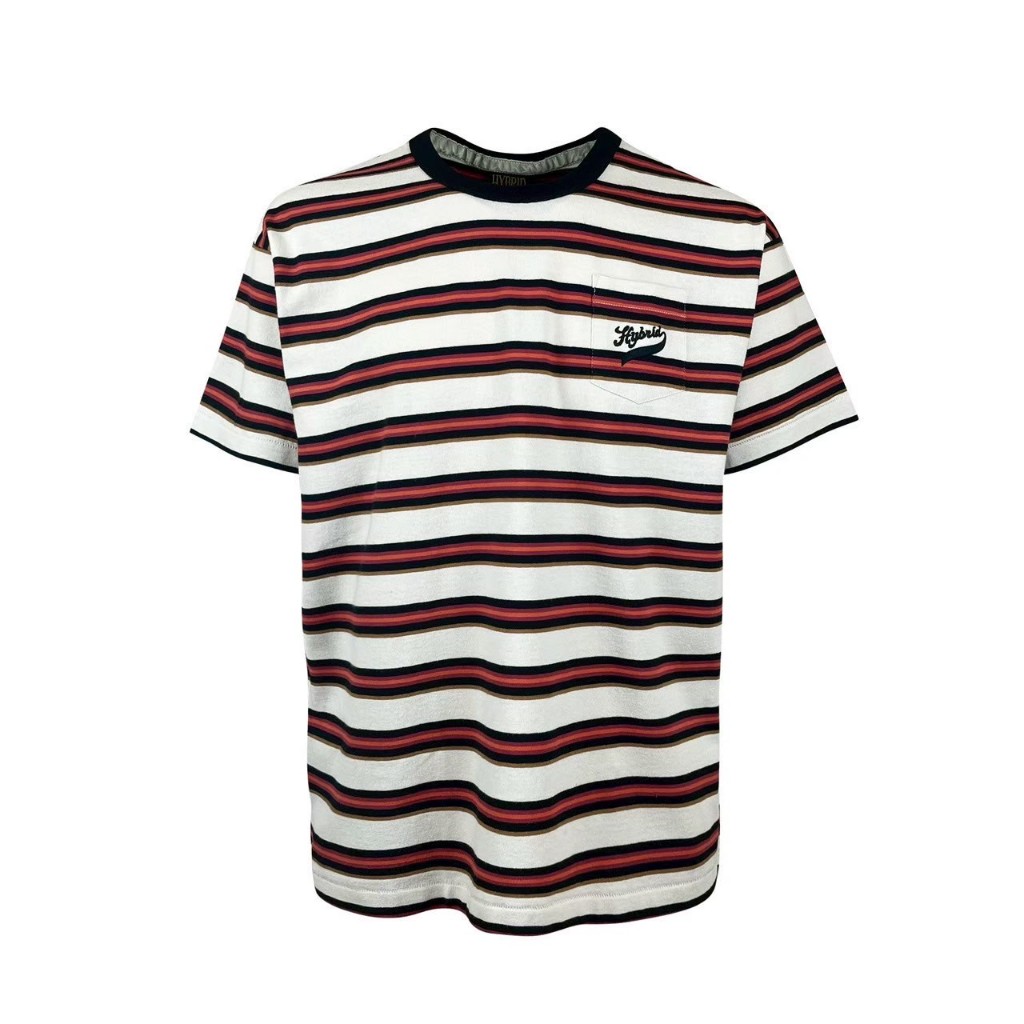 Hybrid T-Shirt Men เสื้อยืดผู้ชาย แขนสั้น สีครีมส้ม Cotton 100% ใส่สบาย (MTS-1416CR)