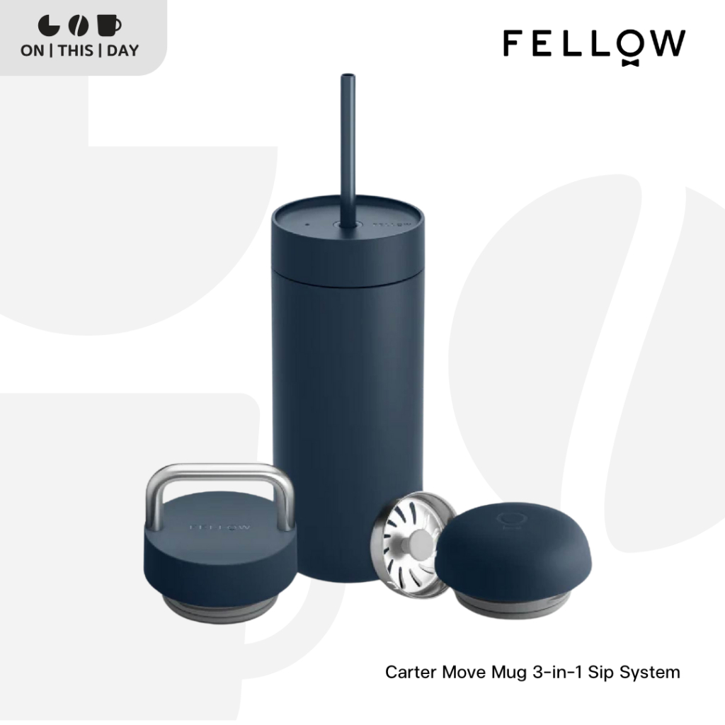 Fellow Carter Move Mug 16 ออนซ์ พร้อม ฝา 3-in-1 Sip System แก้วเก็บความเย็น