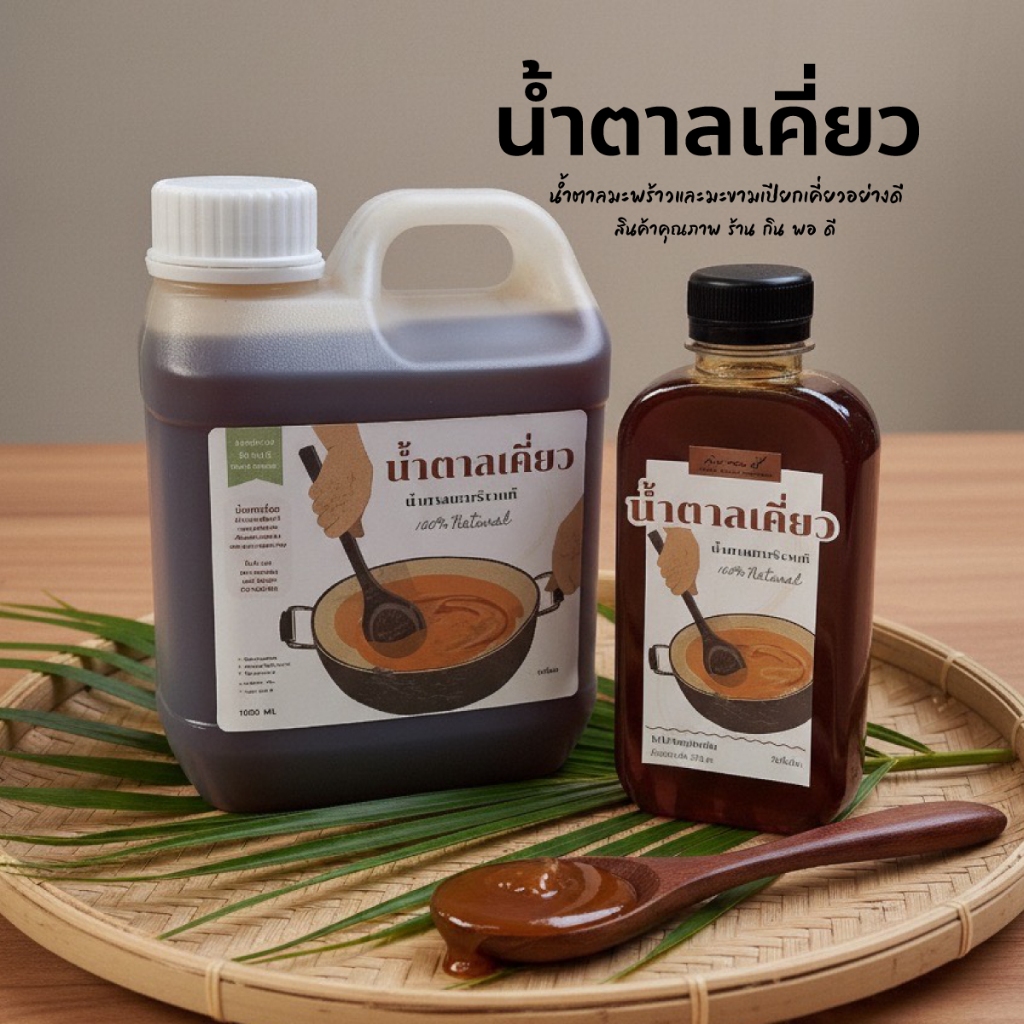 น้ำตาลเคี่ยว 1 ลิตร จิ้ม ปรุง ราด อร่อยครบรส ร้านกินพอดี