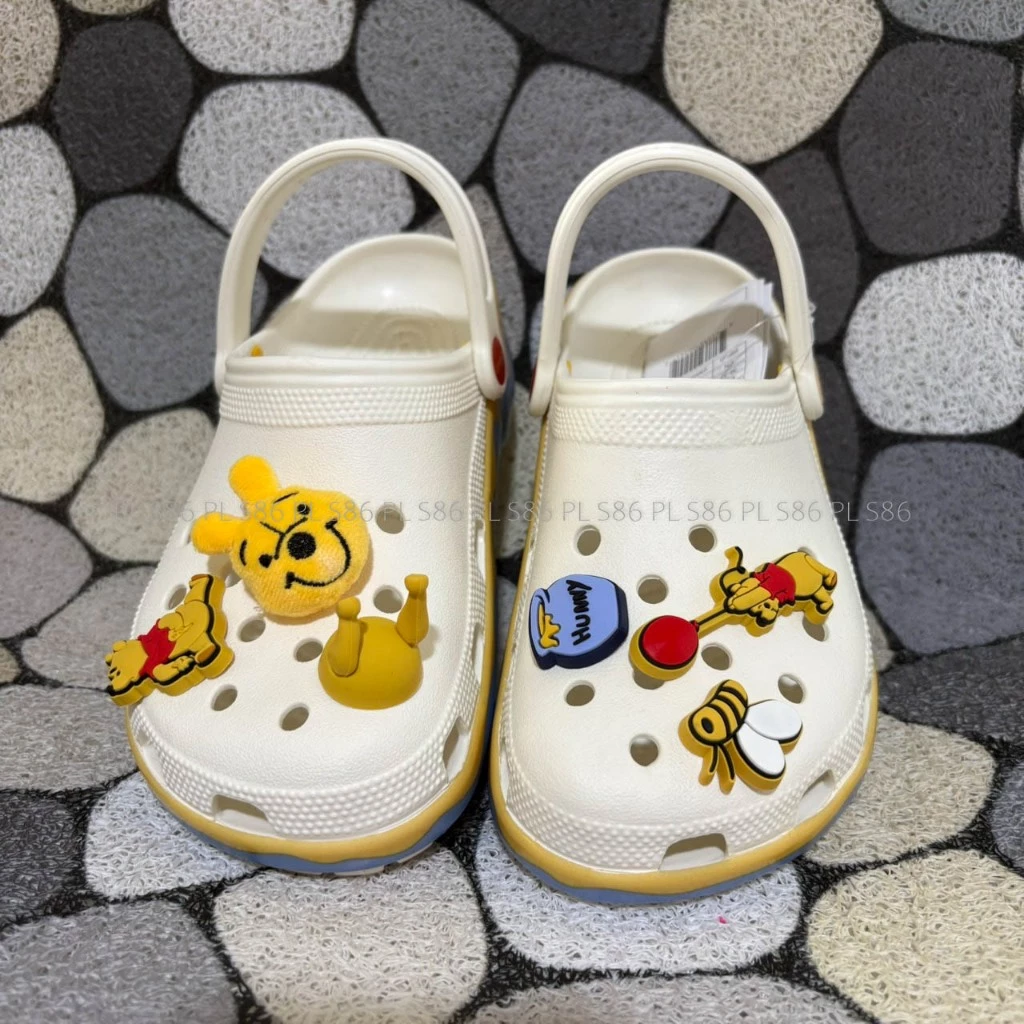 PL000CN รองเท้าแตะหัวโต แบบสวม รุ่นลายcartoon พร้อมตัวติดรองเท้า
