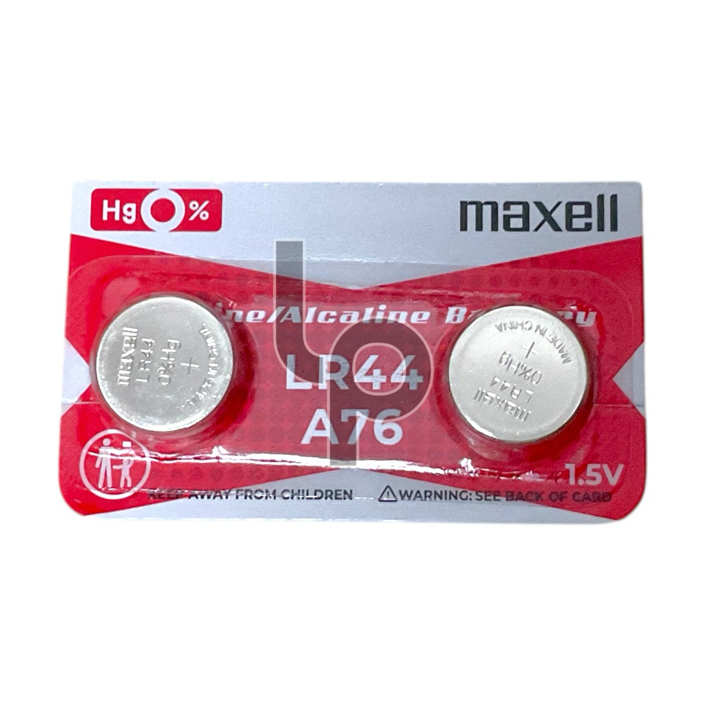 (1 ก้อน) ถ่านกระดุมเบอร์ LR-44,AG-13,L1154F,A-76,G13A ยี่ห้อ MAXELL