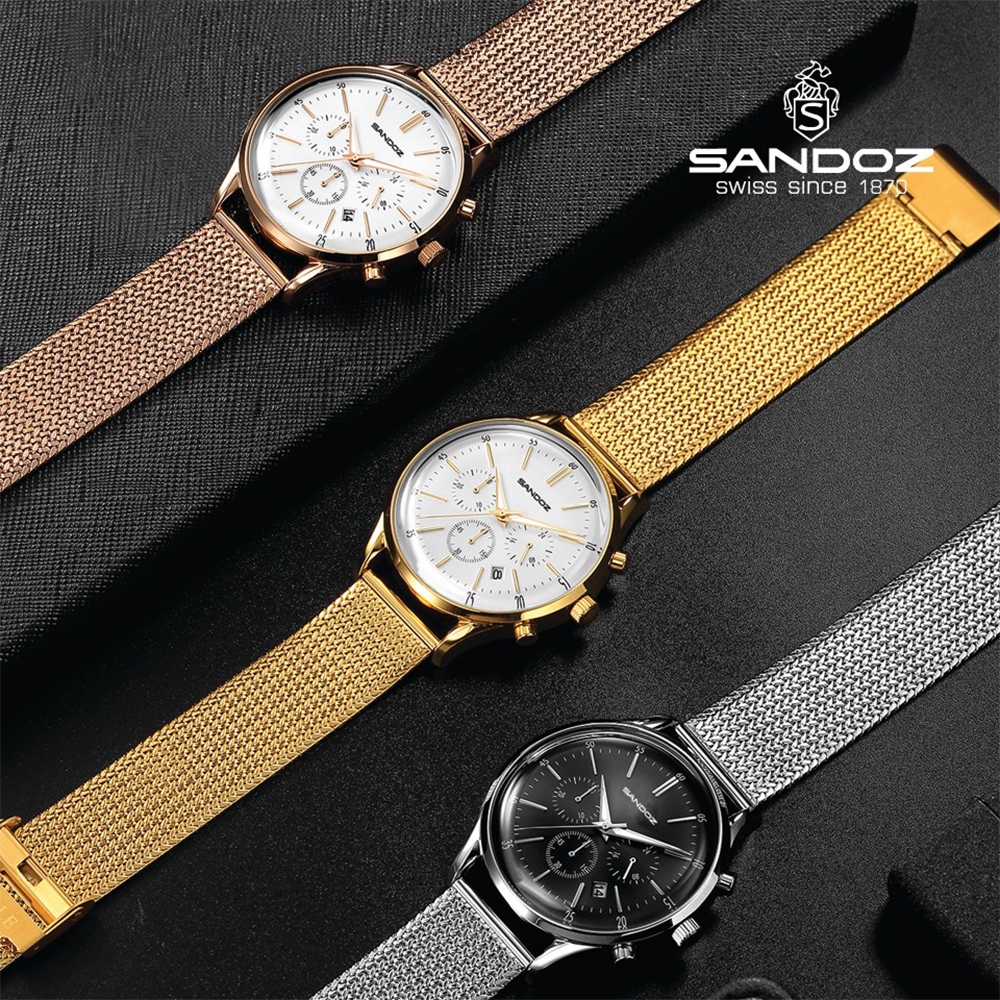 ลดราคาพิเศษ Sandoz นาฬิกาข้อมือ สายสแตนเลส / สายถักยอดนิยม [ของแท้ 100%] มีกล่องพร้อมใบรับประกัน 1 ปี จากบริษัทสหกรุงทอง
