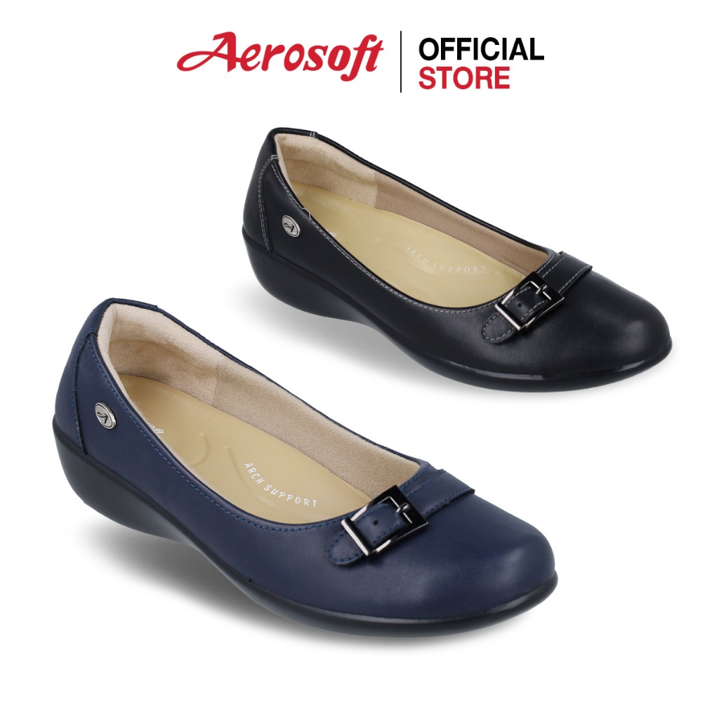 Aerosoft (แอโร่ซอฟ) รองเท้าคัชชูผุ้หญิง เพื่อสุขภาพ พื้นนุ่ม รุ่น CW3131