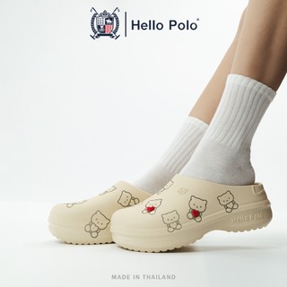 Hello Polo รองเท้าแตะผู้หญิง รองเท้าหัวโตแฟชั่น พื้นหนา กันลื่น ทนต่อการสึกหรอ อ่อนนุ่ม EVA ลายน้องแมว รุ่น HP8009A