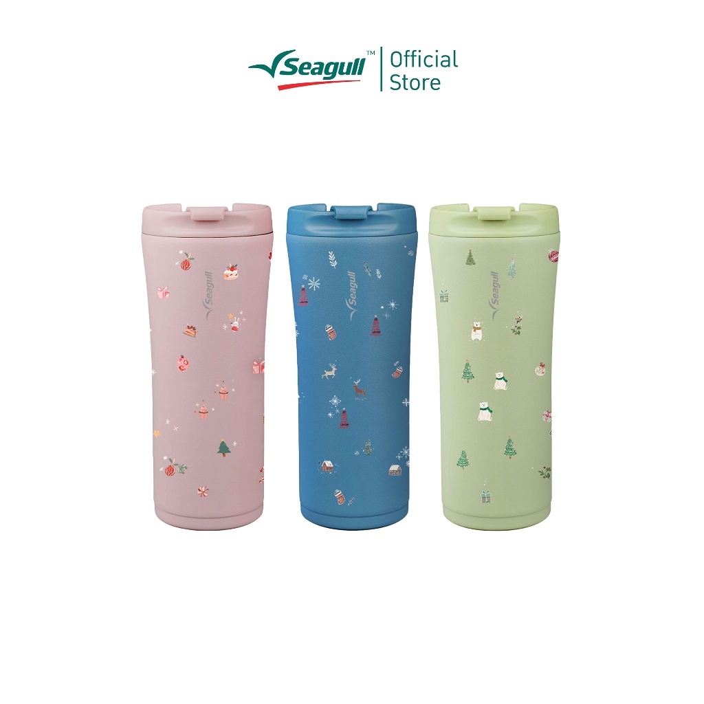Seagull แก้วน้ำสุญญากาศ มินิมอล ขนาด 0.5 ลิตร ของขวัญสำหรับปีใหม่ มีให้เลือก 3 ลาย แก้วเก็บความเย็น แก้วน้ำเก็บความเย็น