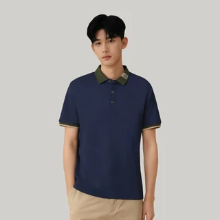 B&R เสื้อโปโลผู้ชาย Polo Shirt คอปกแขนสั้น สีตัดต่อ เท่ห์และเรียบง่าย เหมาะสำหรับธุรกิจผู้ใหญ่