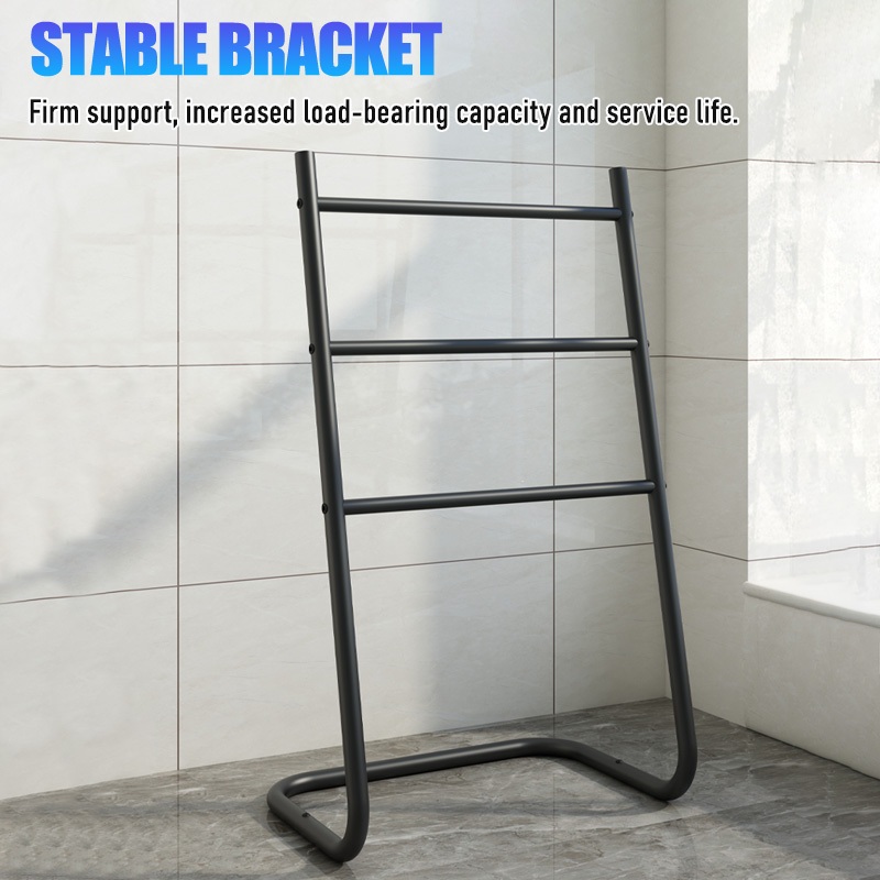 ราวตากผ้าเช็ดตัว 3ช่อง ประกอบง่าย กันน้ำ สำหรับคอนโด รางตากแข็งแรง - รูปที่ 3