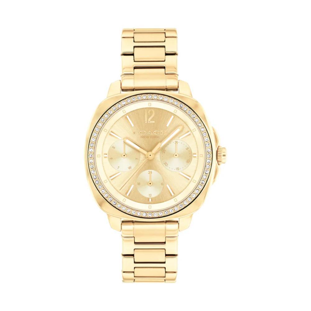 Coach CO14504393 Kitt Gold Analog-Chronograph Women Watch นาฬิกา นาฬิกาผู้หญิง นาฬิกาข้อมือผู้หญิง