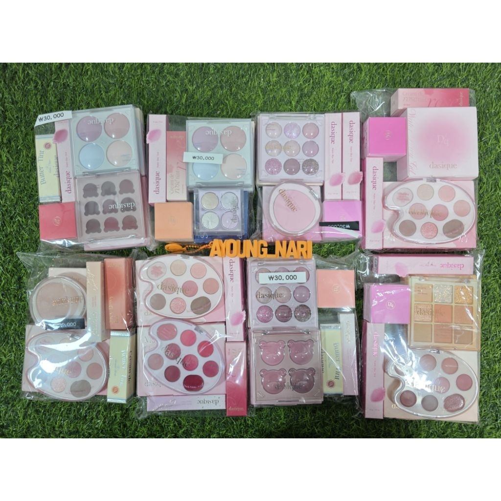 พร้อมส่ง 🩷 dasique ถุงจุ่ม เครื่องสำอางค์ เกาหลี 5 ชิ้น พาเลทตา พาเลทแก้ม ลิปสติก