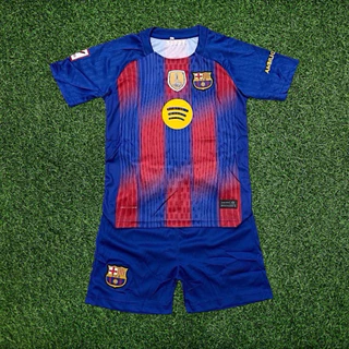 ชุดเตะบอลเด็กเสื้อแขนสั้นพร้อมกางเกงขาสั้นเด็กผู้ชายและผู้หญิงมีหลายสีหลายไซส์สินค้ามีพร้อมส่ง