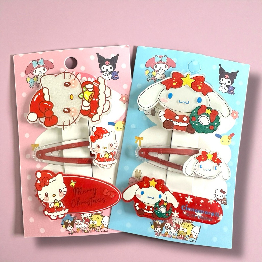 พร้อมส่ง กิ๊บติดผมคริสต์มาส Christmas Hairclip กิ๊บซานต้า โบว์แดง กิ๊บแดง กิ๊บเขียว ของขวัญเทศกาล Xmas น่ารัก