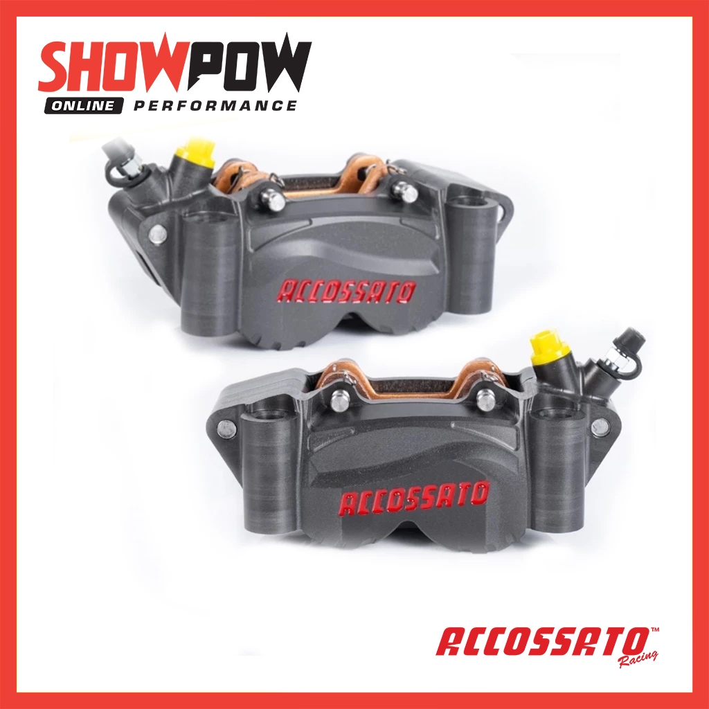 (พร้อมส่ง!) ปั้ม Accossato Radial Brake 4P Caliper Billet CNC 100mm (Hard Anodized) PZ011H-DX-ST & P