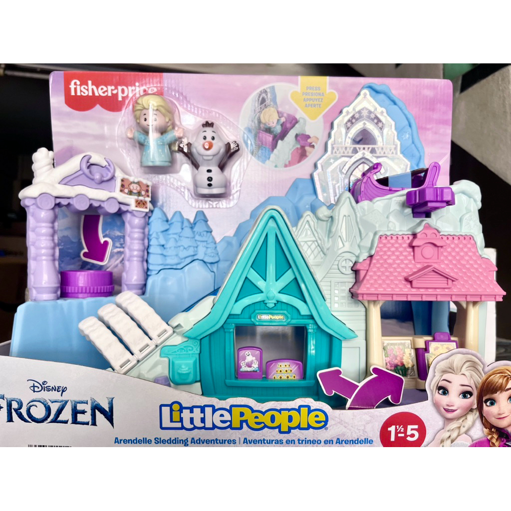 ปราสาท Disney Frozen Arendelle Sledding Adventures Little People Toddler Playset With 2 Figures