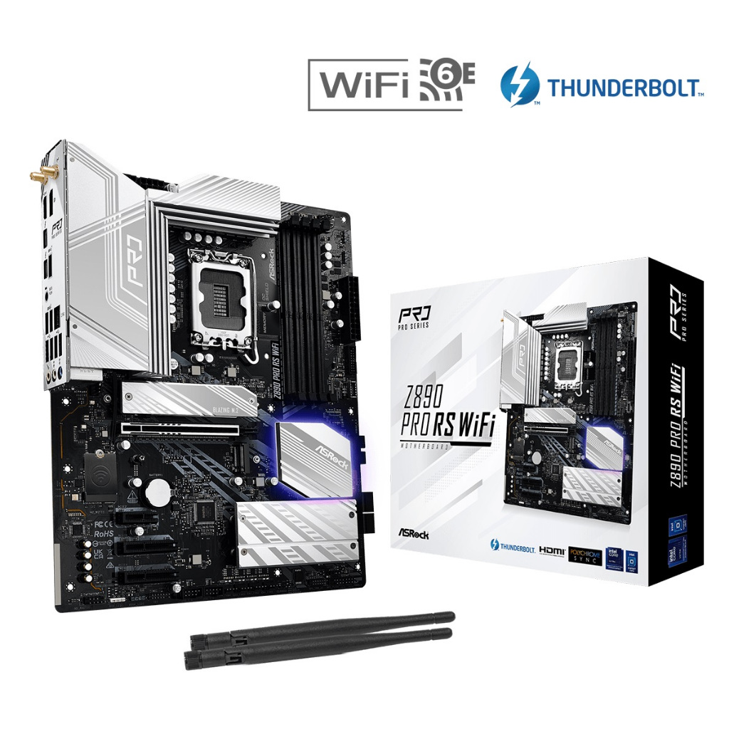 ASRock Z890 Pro RS WiFi Intel ATX LGA1851 Motherboard เมนบอร์ด