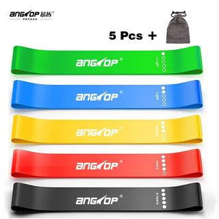 ยางยืดโยคะ resistance band 5 ระดับความต้านทาน Fitness Elasti…