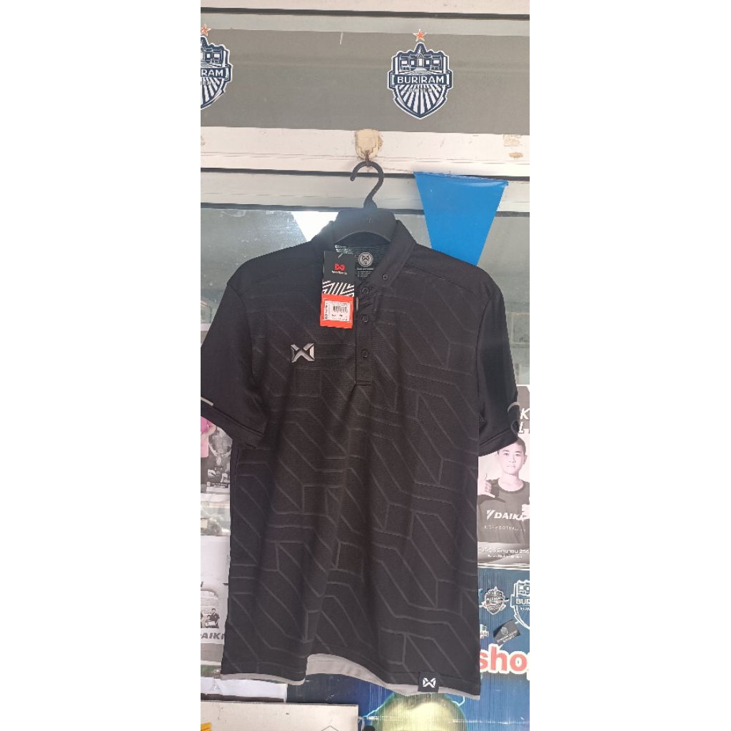 เสื้อโปโลwarrixรุ่นVIVIDUSสีดำใหม่