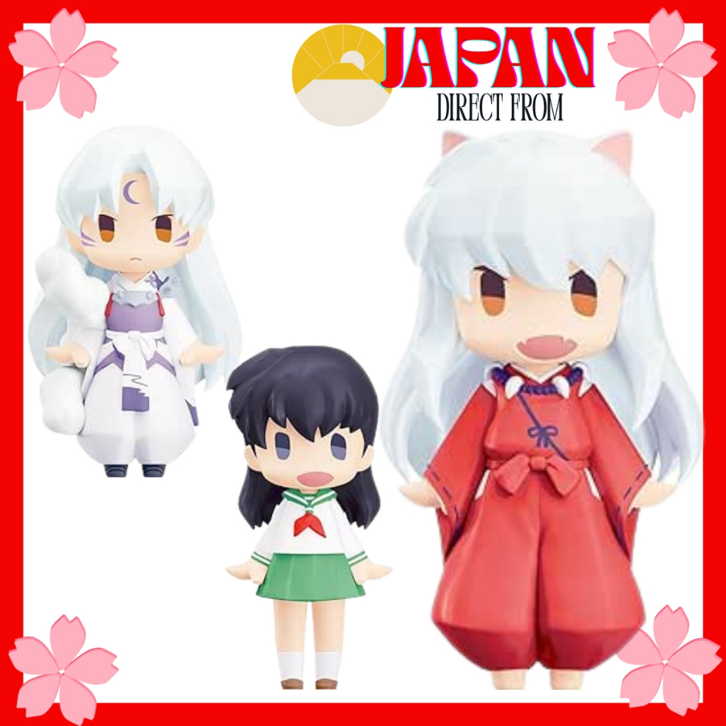 【Direct from Japan】GOOD SMILE COMPANY – HELLO! GOOD SMILE Inuyasha Series | Sesshomaru / Kagome Higurashi | Non-Scale Pre-Painted Movable Figure | GSC