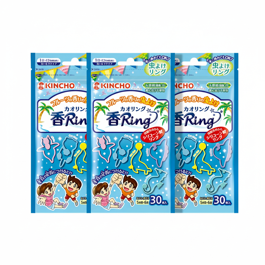 ปลอกกันยุง Kincho Kao Ring สีฟ้า 30 ชิ้น