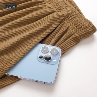 ZEKE B0025 กางเกงขาสั้นผ้าลูกฟูกสำหรับผู้ชาย สีพื้น มีกระเป๋าแบบมีเชือกผูก เหมาะสำหรับเล่นกีฬาและใส่ลำลอง