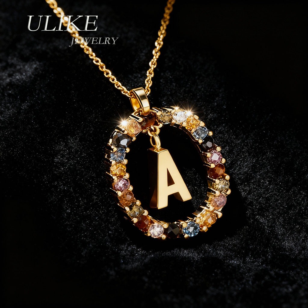 ULIKEสร้อยคอคู่รัก ตัวอักษรเลือกได้ เหมาะมอบให้เธอที่คุณรัก